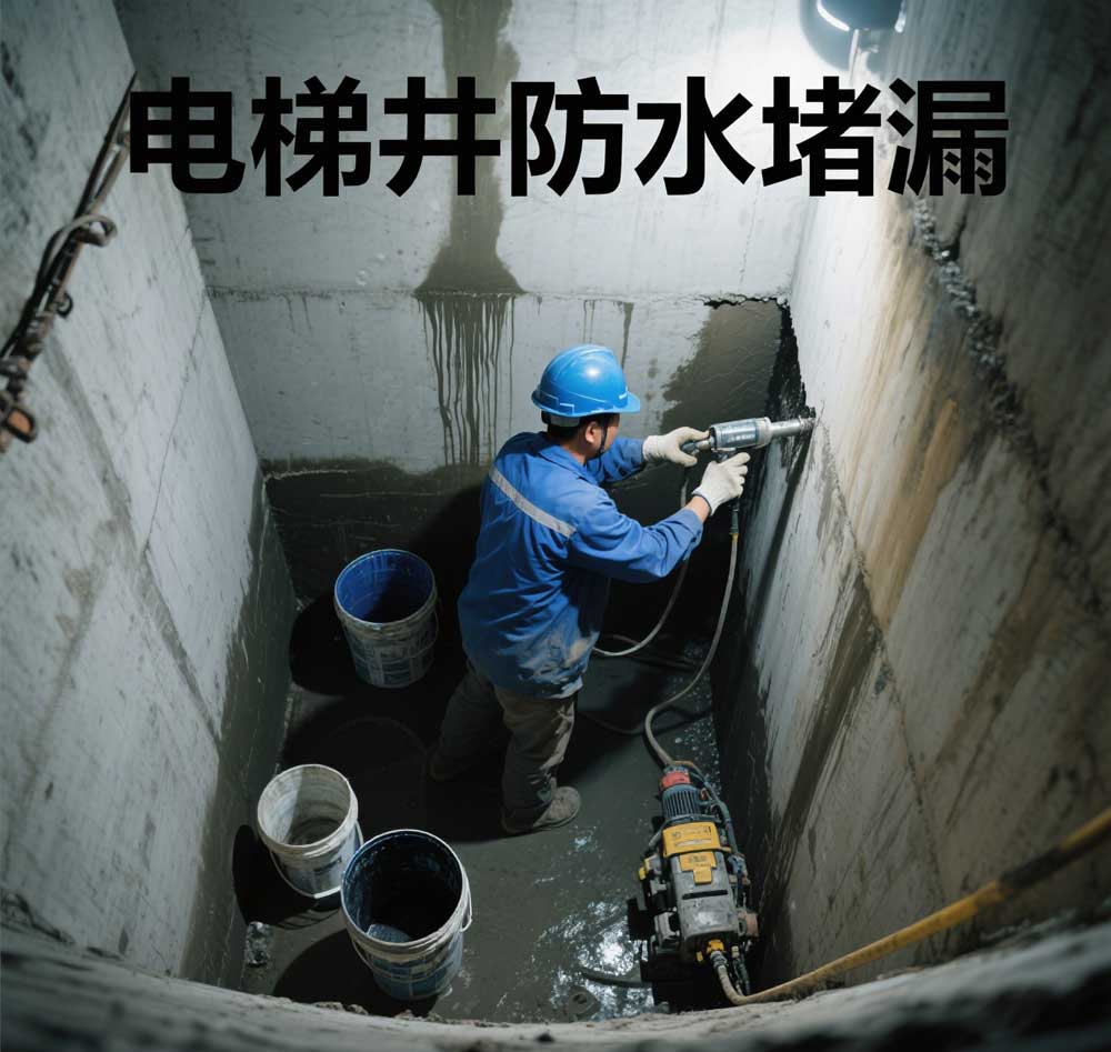 电梯井防水堵漏，青岛专业电梯井漏水维修公司